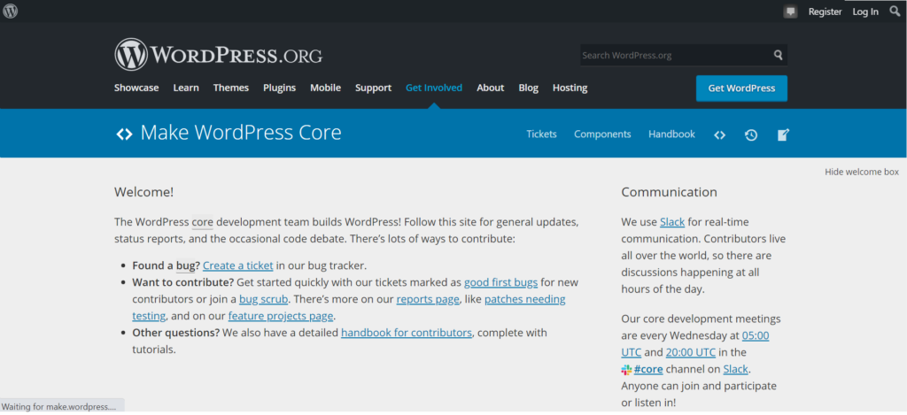 Make WordPress Core