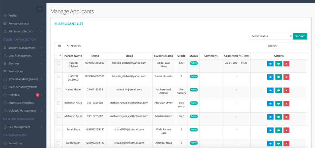 school-management-system-manage-applicants