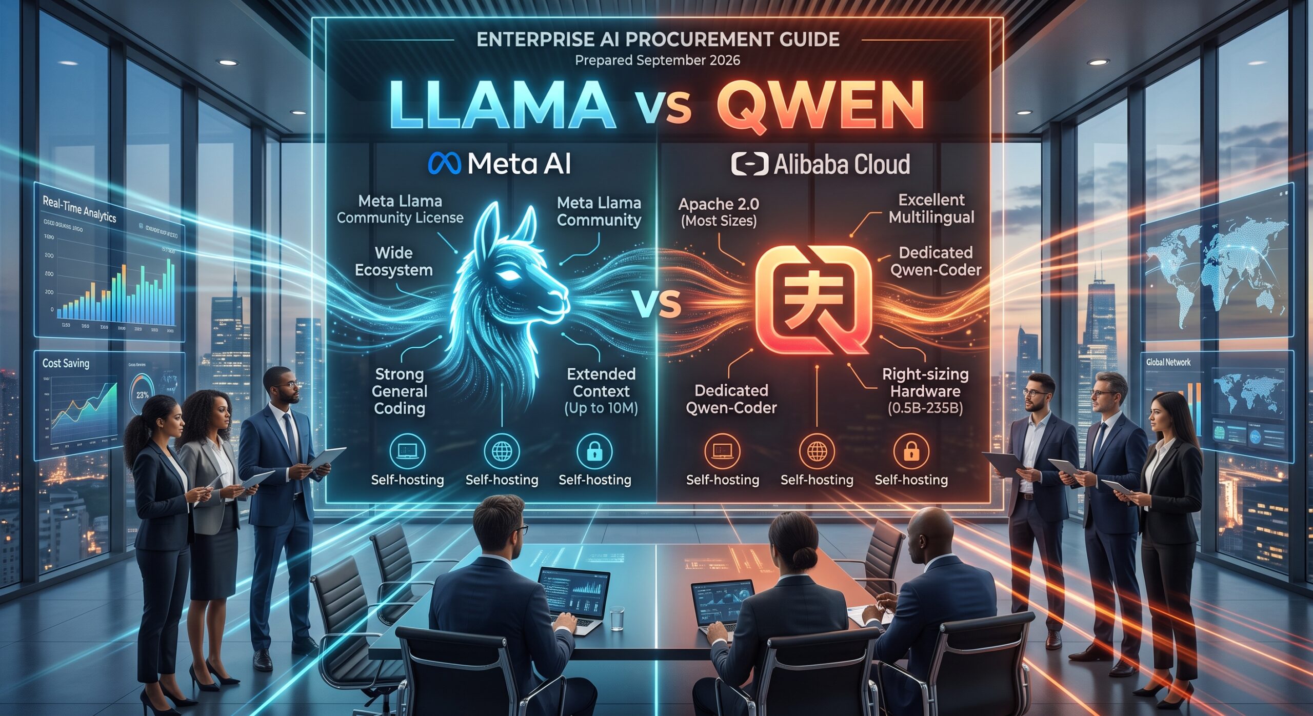Llama vs Qwen open-weight LLM performance comparison for enterprise AI deployment